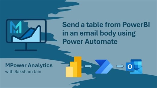 How to send Power BI tables via email with Power Automate