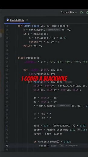 I coded a blackhole In Python