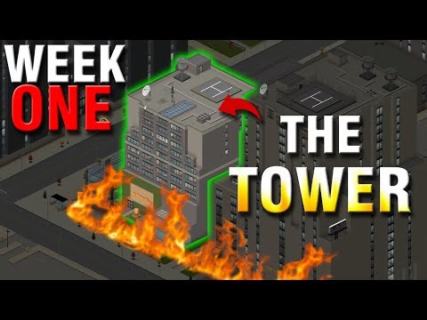 Escaping The Tower in Week One Mod! - Project Zomboid Build 42.12