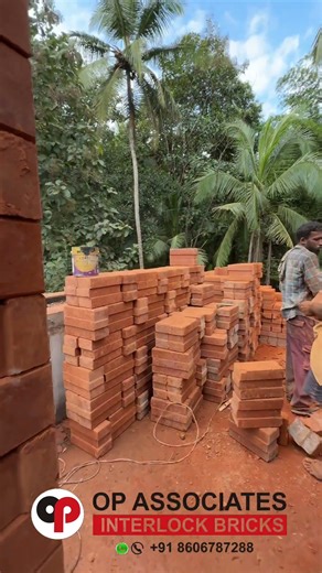 Soil solid laterite interlocking bricks house work#soil #interlockingbrick #mudbrick #laterite #home