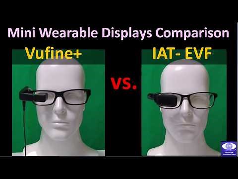 Low cost wearable display glasses comparison: Vufine + vs. IAT-EVF for live streaming application
