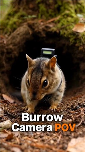 Inside a Chipmunk Burrow POV (Real Animal Camera Footage )