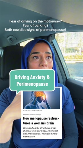 Fear of driving on the motorway? Fear of parking? Both could be signs of #perimenopause! So if this resonates- before turning to #antidepressants (which can also help in some cases) think 🤔 could it be #menopausal related
