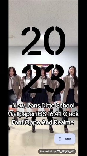 NewJeans Ditto School Wallpaper iOS 16.4.1 Clock Font Oppo And Realme