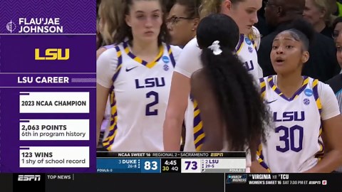 BUZZER-BEATER FINISH: Duke-LSU instant classic in women's Sweet 16