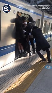 7.3M views · 51K reactions | This commuter is unfazed but the rush hour subway shuffle!  | storyful | Facebook