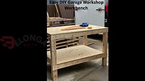 DIY Garage Workshop Workbench Plans With Guide Book - Work Benches Woodcraft, Space Saver Workbench Blueprints, Carpenter PDF Plan for Table - Etsy