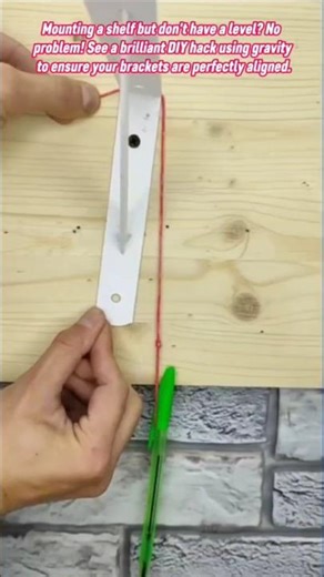 Perfectly Level Brackets: The Easiest Gravity Hack! #diy #tips #tricks #lifehacks #howto #tools #how