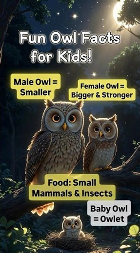 “Fun Owl Facts for Kids 🦉 | Learn About Owlets & Night Birds!”