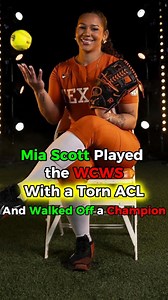 Mia Scott Played the WCWS With a Torn ACL. And Walked Off a Champion. #texas #longhorns #softball #ncaasoftball | Softball Junkies