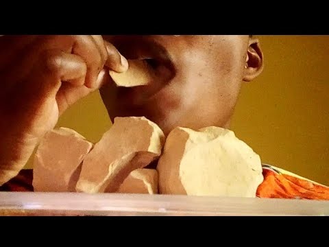 Earthy Dry Chunks of Milky clay/Crunchy bites/#edible clay/True Eating/So good clay/Delicious Clay