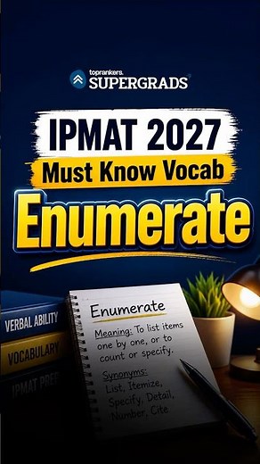 Most Asked Vocab for IPMAT 2027🔥 | Enumerate Meaning Explained #shorts
