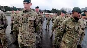 Nearly 200 soldiers at the British Army’s largest base at Catterick Garrison in North Yorkshire were presented with shamrocks early today during a parade to mark St. Patrick’s Day before some retuned to training on Exercise Painted Dragoon Three Squadrons from the Royal Dragoon Guards (RDG) received their shamrocks as they marked Oates Day, their Regimental Day, to mark the memory of Captain LEG “Titus” Oates who served in one of their antecedent regiments, the 6th Inniskilling Dragoons. Capt Oa