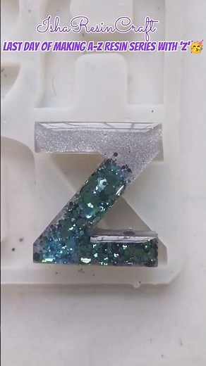 Z Letter Resin Keychain Making ✨| Easy DIY Resin Keychain Tutorial