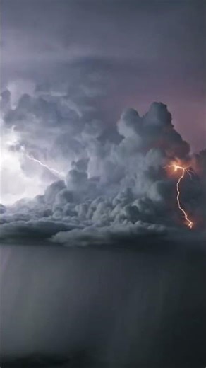 Colorful Lightning Along a Squall Line