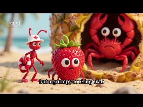 Tiny Lifeguards patrol at Watermelon Beach #cartoon #videoai #fantasy