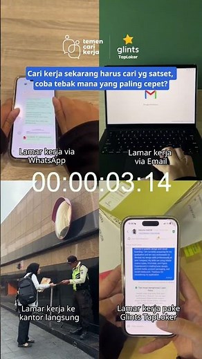 Melamar kerja lewat email vs WA vs offline vs Glints TapLoker
