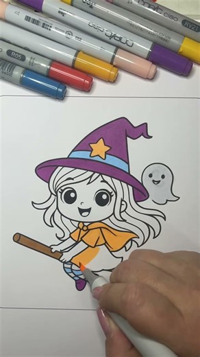 Flying Into Halloween Magic | From My Halloween Coloring Book