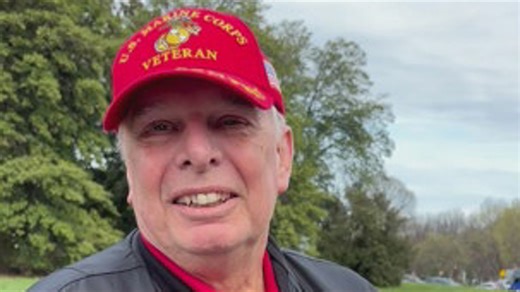 US Marine Corps veteran shows coin kept with him every day