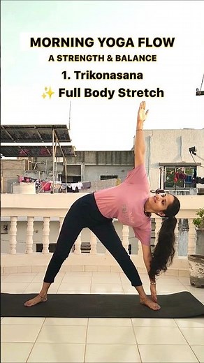 15 Min Morning Yoga Flow For Strength & Balance 🧘‍♀️✨ | Full Body Yoga Workout || #FullBodyStretch
