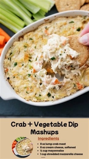 87K views · 450 reactions | Crab + Vegetable Dip Mashups When creamy...