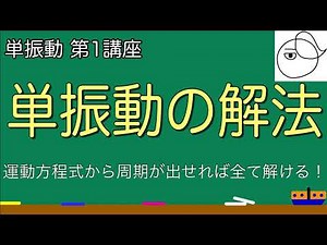 【高校物理】単振動 第１講 これで攻略！単振動の解法！！