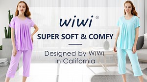 Watch Women's Pleated Loungewear Top and Capris Pajamas Set on Amazon Live