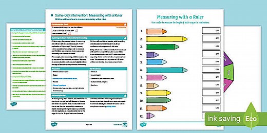 Year 1 Maths Same-Day Intervention Plan: Measure with a Ruler