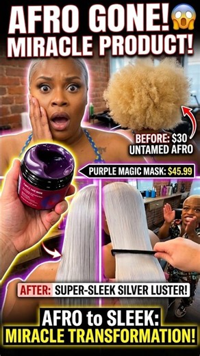 Watch Her Reaction to This Silver Hair Reveal 🤯 #satisfying #hairreveal #shorts