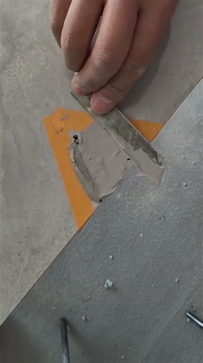 How to Repair Floor Tiles Using a Painting Brush | Easy DIY Fix #shortvideo