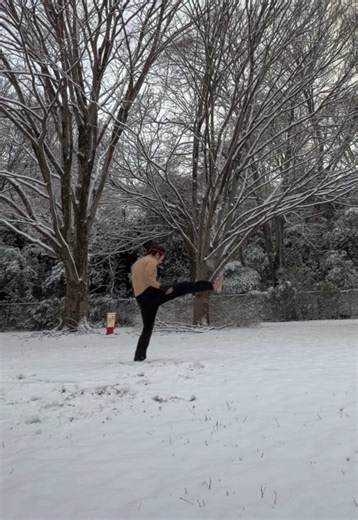 #東京大雪 #雪中トレーニング #野外シャドー #ムエタイ #シャドーボクシング @MARY MANY @Nanami Minami