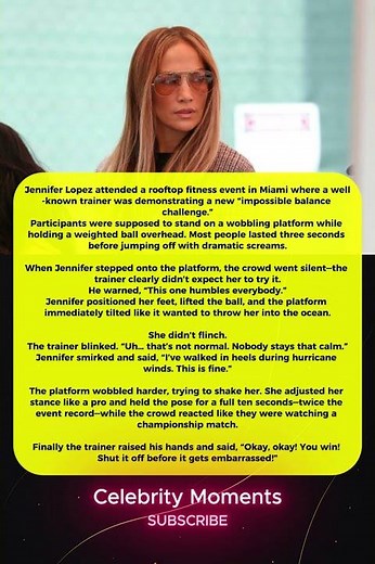 🏋️ Jennifer Lopez Beats the “Impossible” Balance Challenge