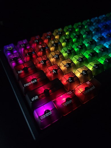 Black Translucent Keycap Set: RGB Mechanical Keyboard - Etsy
