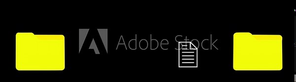 File transfer, quick torrent of copying data from folder to folder on computer, file copying and pasting upload and download concept, It includes source folders, individual files, Stock Video
