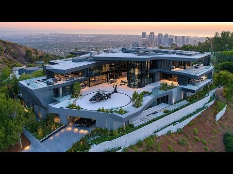 This Beverly Hills Mega Mansion Will Leave You Speechless | Private Helipad & Glass Pool