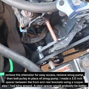Cadillac 472 CHEAP smog pump delete with idler pulley