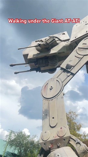 Hollywood Studios - walking under the Giant Star Wars AT-AT Walker #starwars #hollywoodstudios #atat