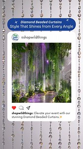Get a luxe look in minutes with ShopWildThings’ diamond beaded curtains! Available in lengths over 20 feet, they’re perfect for adding instant shimmer to backdrops, doorways, or large installs. ✨ | Shopwildthings.com | Facebook