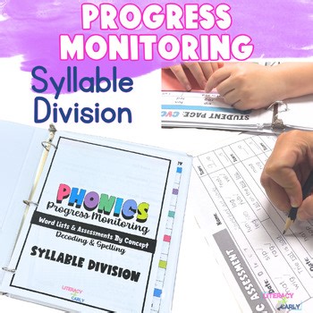 Syllable Division |MTSS Data Tracking| Multisyllabic Words Assessment