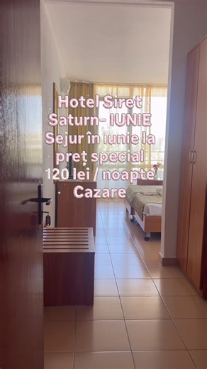 Pentru rezervări -https://hotel-siret-9.pynbooking.direct/?checkin=2024-05-31&checkout=2024-06-01