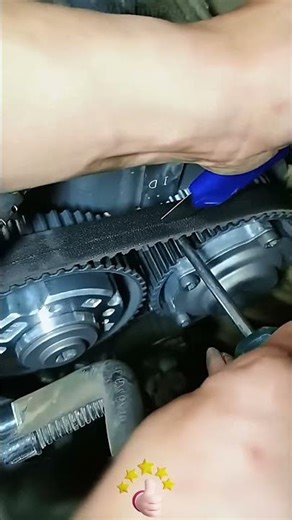 Gear protection during timing belt cutting ⚙️🔧 #shorts