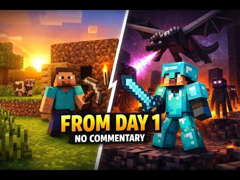 Minecraft Survival Mode – From Day 1 to Endgame (No Commentary)