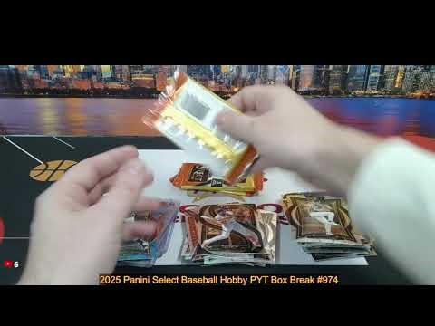 4-1-26 2025 Panini Select Baseball Hobby PYT Box Break #974 - 3 AUTO OR MEM BREAK!