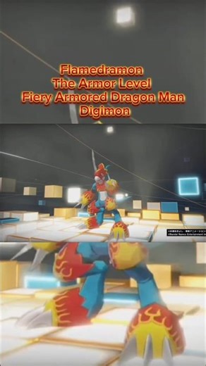 Flamedramon leaving a burn scar on a Titan’s face with Knuckle Fire