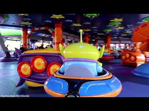 Alien Swirling Saucers On Ride POV - Hollywood Studios Walt Disney World
