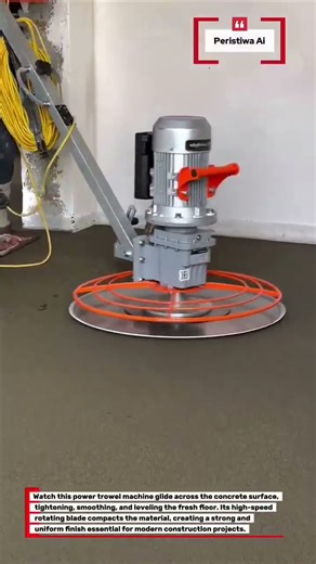 "Smooth Concrete Floor Finishing with Power Trowel #FloorWork #ConstructionTool #ProBuilder"