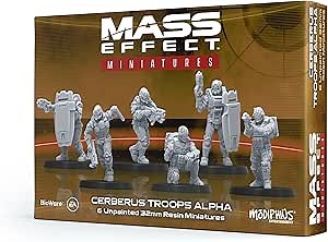 Mass Effect Cerberus Forces Alpha Resin Collectors Miniature Set - Upgrade Your Game with Tabletop Miniatures! Ages 14+, 1-4 Players, 45-90 Min Playtime, Made by Modiphius Entertainment