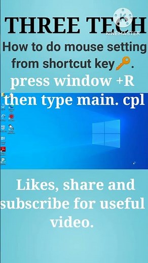 How to do mouse setting from shortcut key || #computershortcuts #windows10