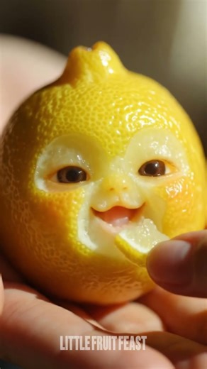 Baby Lemon Eats Tiny Lemon 🍋 | Funny AI Fruit ASMR