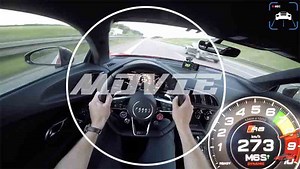 ノーマル比＋200馬力、803馬力にチューンしたアウディR8の加速動画。メーターの動きには要注目